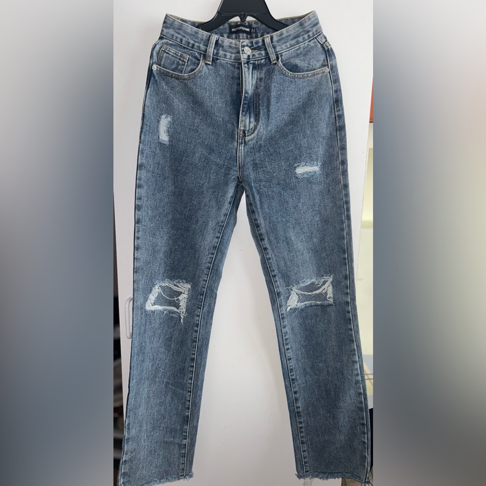 PrettyLittleThing Light Blue Denim Jeans